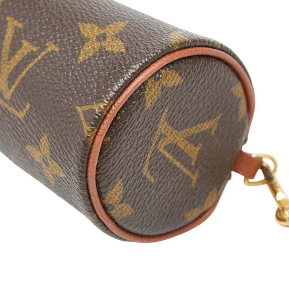 LOUIS VUITTON Authentic Brown Monogram Leather Papillon Pouch - Picture 4 of 9